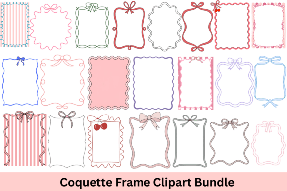Download Coquette Frame Clipart Bundle - Premium Resources